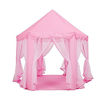 Princess Castle Play House Large Indoor Outdoor Kids Play Tent for Girls Pink
